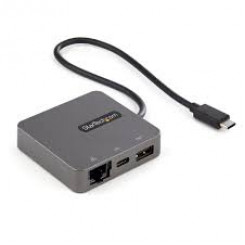 StarTech.com USB-C Multiport Adapter - USB 3.1 Gen 2 Type-C Mini Dock - USB-C to 4K HDMI or 1080p VGA Video - 10Gbps USB-A USB-C, GbE - Portable Travel Laptop Dock - Works w/Thunderbolt 3 (DKT31CHVL) - Docking station - USB-C - VGA, HDMI - GigE - TAA Comp